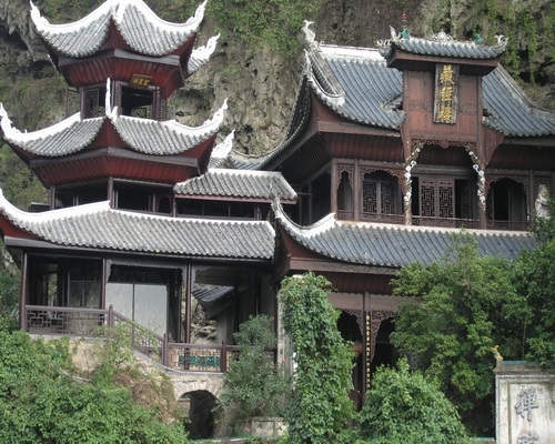 镇远青龙洞古建筑群风景图